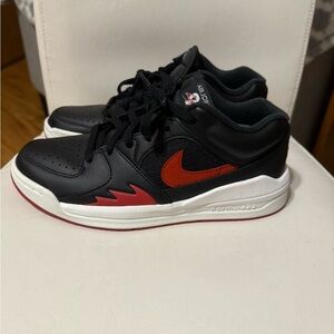 Jordan Kids Black and Red Sneakers